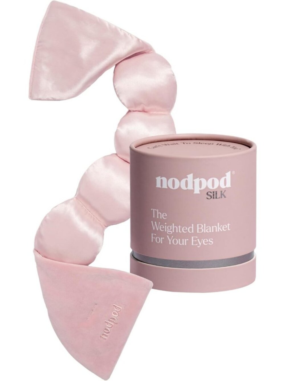 Weighted Silk Sleep Mask - Mineralized Gentle Pressure Eye Mask for Relaxation